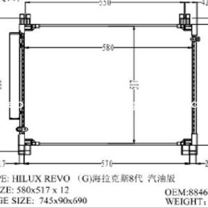 Toyota OEM 8846-OK350 Auto A/C Condensers Supplier